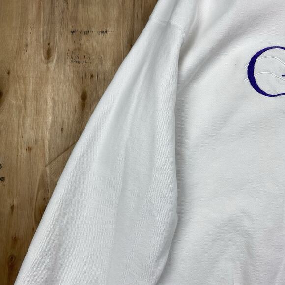 Vintage 90s LA Loving GOLF Sweatshirt XL White Purple USA Made Embroidered - Picture 3 of 12